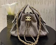 Chanel 26c 25bag mini hobo suede grey 灰色 麂皮 迷你 手袋 25 bag 小號 大象灰 藍色 黑色 聖誕禮物