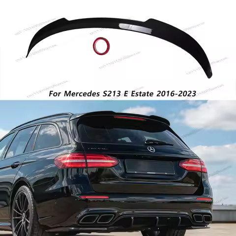 Gloss Style Max Style ABS Rear Spoiler Caps V.2 For Mercedes S213 E300 E350 E43 E53 E63 E Class Esta