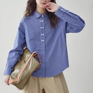 baju perempuan style kemeja perempuan baju perempuan style ootd Kitashima Plaid Pure Cotton Long Sle