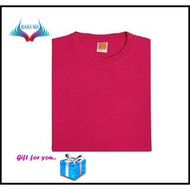 Round Neck T-Shirt Cotton - OREN SPORT ~  CT51 Magenta