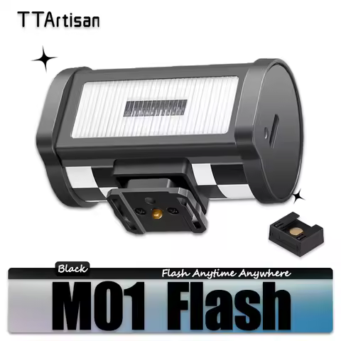 TTArtisan M01 On Camera Flash 5600K GN12 with 4 Levels Power 1/250s Hot Shoe Mount for Canon Nikon S
