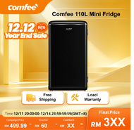 Comfee RCD93BL1MY(E) Compact Retro Mini Fridge 110L with Adjustable Thermostat Low Noise Energy-Savi