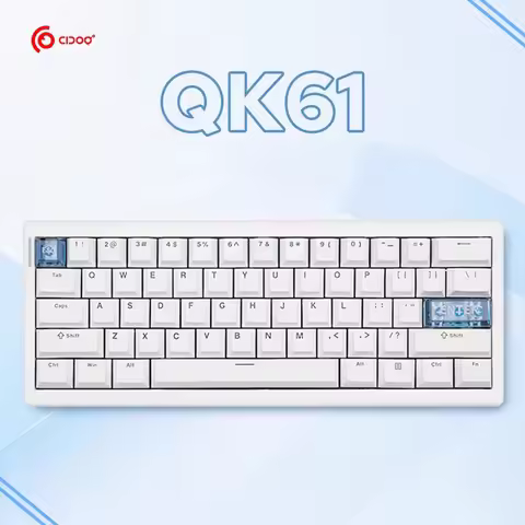 Cidoo QK61 VIA/Qmk Mechanical Keyboard 3-Mode 2.4G Bluetooth Wireless Wired Gasket Customization Gam