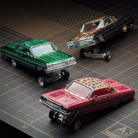 [PreSale] 97m 1:64 Impala 1964 LowRider Gypsy Rose Diecast Model Car