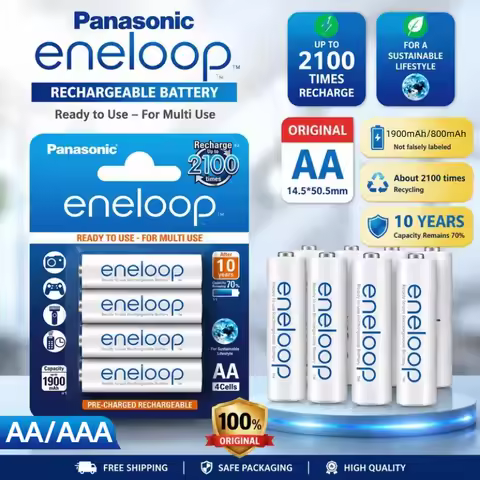 Panasonic Eneloop AA AAA Pre-Charged Rechargeable NiMH Battery 1.2V 1900mAh 800mAh for Flashlight Ca