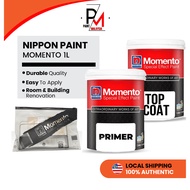 NIPPON PAINT Momento Top Coat+Primer+Tool Kit Textured Series Elegant &amp; Sparkle Special Effect Paint Cat Dalaman Rumah