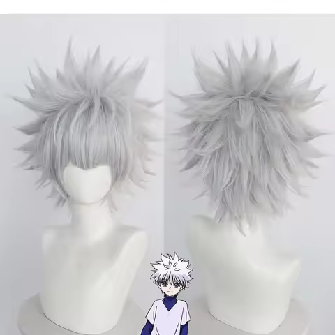 2026 quality Goods Adult Halloween Props Hunter X Hunter Cosplay Killua Zoldyck Short wig