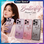 Phone Casing Vivo V21 V21e V23e V25 V25e V27e V29 V30 V30e V40 V50 Pro Lite glitter butterfly soft p