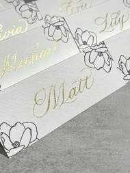 手寫西洋書法座位卡 (適用於婚禮,派對,宴會) Calligraphy Place Card for Wedding