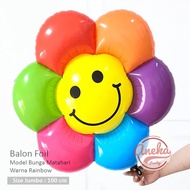 MATAHARI Jumbo rainbow daisy Foil balloon Daisy flower balloon/ Chamomile flower balloon/ Sun balloo