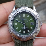 jam tangan casio oceanus oc 700 diver style original second bekas