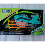 //Ready Stock// Kids Toy Crossbow Set + Target Indoor Outdoor Sport Toy Birthday Gift Archery Memanah Set