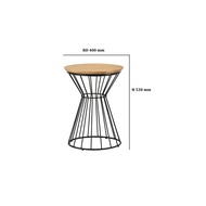 STARS Furniture Round Side Table Metal Leg Bulat Kopi Meja Besi Kaki Side Table End Table Bedroom Be