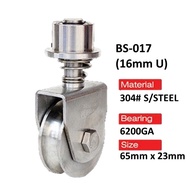Spring 2.5" 65MM Autogate U Gate Roller Wheel Bearing Castor Metal Auto Folding Swing Roda Pintu Pag
