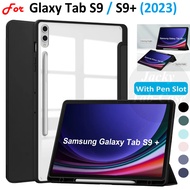 For SAMSUNG Galaxy Tab S9 11.0" Tab S9+ 12.4-inch High Quality Acrylic PU Leather Case TabS9 FE X516 X616 Wi-Fi 5G SM-X716B SM-X710 SM-X816B SM-X810 Flip Stand Cover With Pen Slot