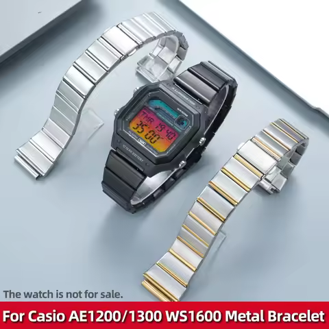 For Casio AE1200WH AE1300 WS-1600 Stainless Steel Watch Strap A700 W-218 A158/159 A168 Replacement M