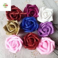 RADIV Foam Roses 6cm Blue Roses DIY Bride Bouquet Artificial Flowers