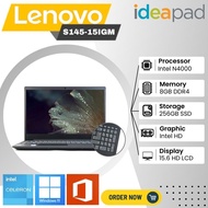 Lenovo Ideapad S145-15IGM Intel N4000 RAM 8GB SSD 256GB 15.6"HD Intel UHD Graphics GARANSI 1 TAHUN