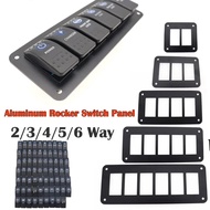 2 3 4 5 6 Way Dual LED Marine Boat Rocker Switch Panel For Truck Boat Car Switch Panel Lighter Socke