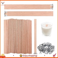 【pwlydc1g】120Pcs Thick Wooden Candle Wicks, 5.1x0.5 Inch Natural Smokeless Wood Wicks for Candle Mak