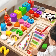 Montessori Smart Board Early Education Educational Toys Children 0-3 Years Old Teaching Aids Buildin