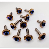 Gr5 titanium bolts bodybolt footboard plate bolt heat guard Itsalaya/burn design per pc