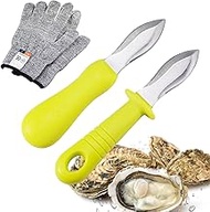Oyster Shucking Knife, Oyster Shucking Kit, Oyster Knife with Stainless Steel Blade and Non-slip Han