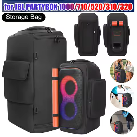 Waterproof Speaker Storage Bag For JBL PartyBox 1000/710/520/320/310/120/110 Double-Sided Speaker Du