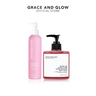 Grace and Glow Rouge 540 Glow &amp; Firm Scrub Solution Body Wash + Black