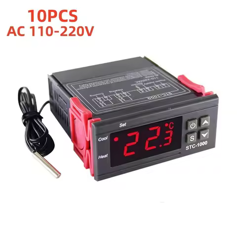 10PCS STC-1000 Digital Temperature Controller Thermostat Thermoregulator Incubator Relay Heating Coo