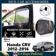 Honda CRV 2012-2016 Fit Magnetic Sunshade 【6pcs】 Accessories Automotive Car