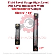 Fluid Level Gauge Sight Level (Oil Level Indicators with Thermometer Gauge) LG-6