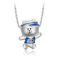 CHOW TAI FOOK LINE FRIENDS Collection 930 Silver Pendant - Brown AB39615