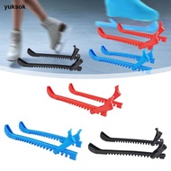 yuksok 2 Pieces Ice Skate Guards Hockey Shoe Blade Covers Accessories Spare Parts Soft Flexible Skat
