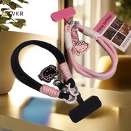 TVKR Hello Kitty Phone Lanyard-Dual Hook Cute Lanyard Gift-Pink Rotating Phone Charm Birthday Presen