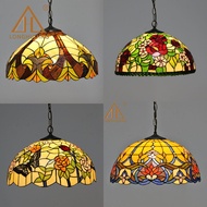 Huijing Tiffany European Style 53cm Hotel Candle Villa Lamps Butterfly Restaurant Chandelier Room Ro