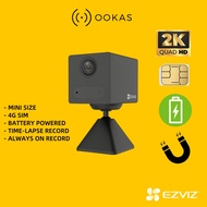 Ezviz CB2 3MP 4G SIM/ CB2 / CB1 Mini Battery Powered Rechargeable Wireless WiFi Full HD 1080P CCTV S