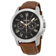 Fossil FS4813 Grant Chronograph Brown Leather Watch Original - Jam Tangan Pria - Fossil FS4813