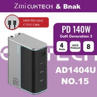 ZMI CUKTECH AD1404U 140W Fast Charger NO.15 GaN 140W Super Energy Fast Charger