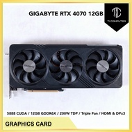Used GIGABYTE GeForce RTX 4070 GAMING OC Triple Fan 12GB GDDR6X 192bit DP HDMI Used Graphics Card GV
