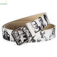 YANGGUA Hip-Hop Street Belt, Adjustable PU Leather Waistband, Trendy Rock Rep Persona Fashion Versat