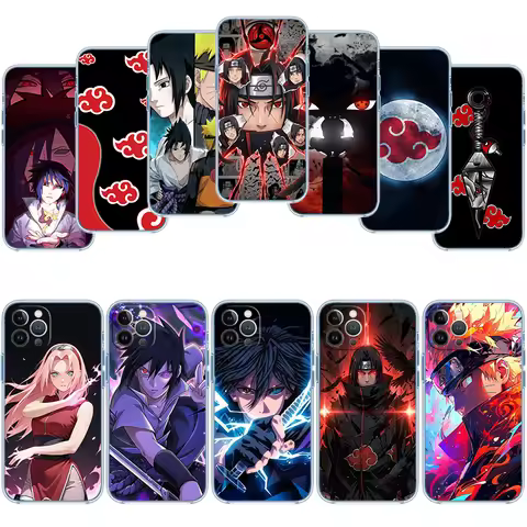 AD41 Naruto Itachi Sasuke Transparent Phone Case for Motorola Moto G7 G8 G9 G84 G85 G73 G24 G15 Z2 P