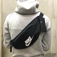 Nike Heritage Bumbag In Black And White Waist Bag Oblique Backpack