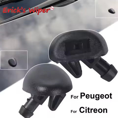Erick's Wiper 2Pcs Front Windshield Wiper Washer Jet Nozzle For Peugeot 206 206+ 407 6438J2 6438E6 6