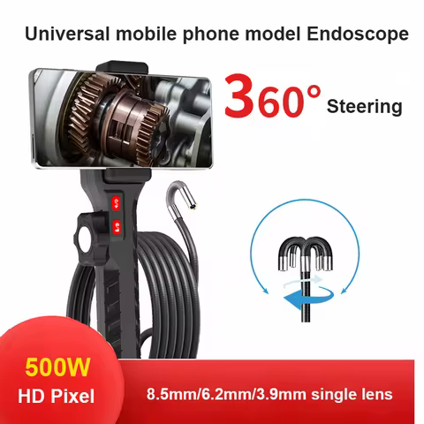 8.5/6.2/3.9mm Single Lens 1080P Endoscope 360° 2 Ways Suitable for Automotive Diesel Engine Carbon D