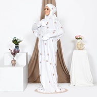 Mukena Terusan Dewasa Bordir Daisy Rayon Premium Jumbo