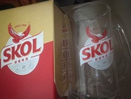 SKOL 獅威啤酒 玻璃杯