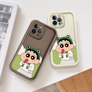 Cartoon Cute Frog Cap Crayon Shin-chan Phone Casing For iPhone 6 6s 7 8 Plus X XS Max XR SE / iPhone