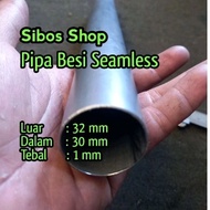 Seamless Iron Pipe OD 32mm ID 30mm Thickness 1mm Length 20cm to 150cm