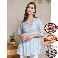 100% ORIGINAL READY STOCK Kurti Indian Women Kurtis Top Saree Sari Punjabi Suit Readymade Kurti UD40